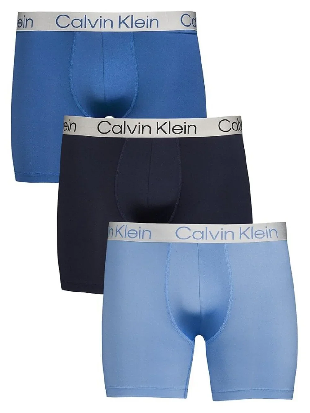 Calvin Klein Men's 3-Pk. Chromatic Brushed Micro Boxer Briefs - Blue Assorted